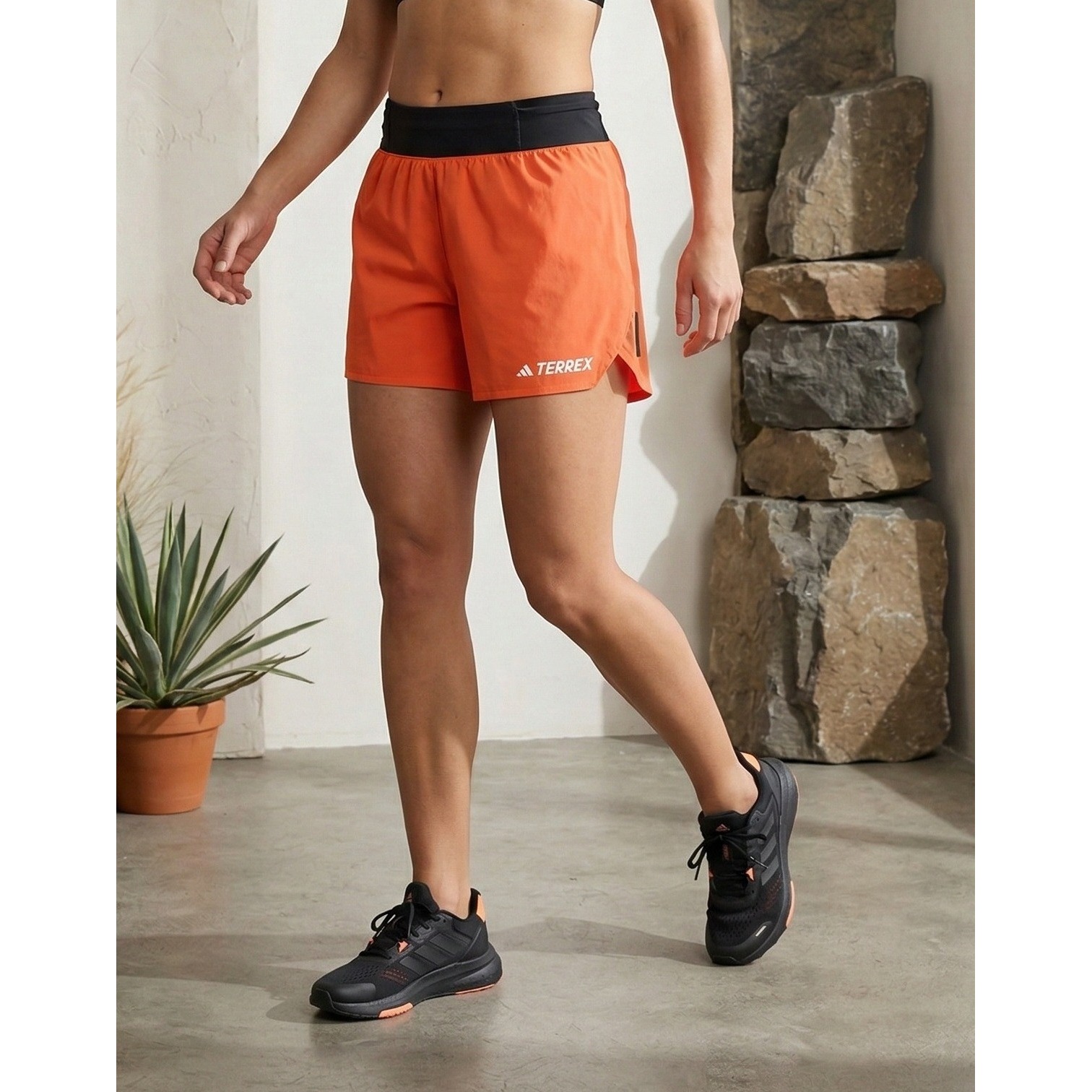 Adidas Terrex Xperior Shorts Women's Size Xl Running Impact Orange Black Nwt